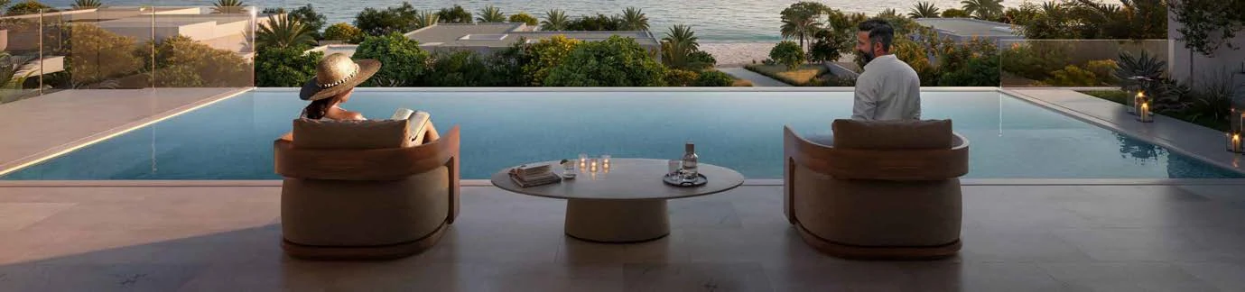 Seaward terrace and pool at Y Views by ORA