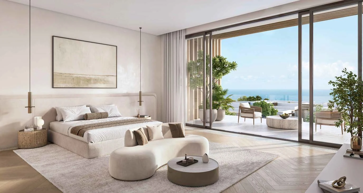 Bedroom opening to a sea-facing terrace at Y Views by ORA